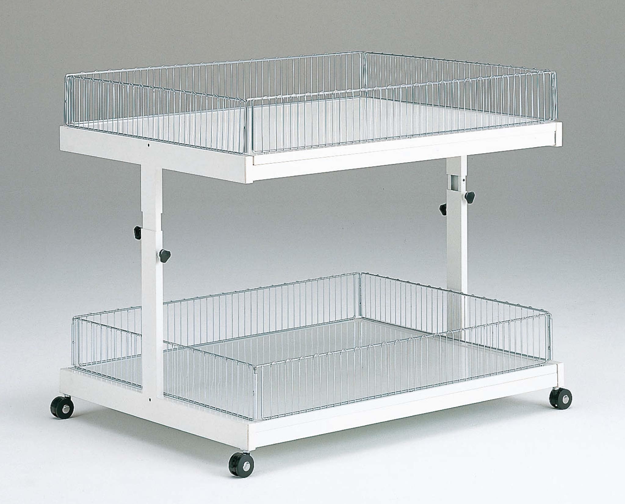 三洋スーパースタンド　2段平台ガード付ワゴン DSF-G590 三洋スーパースタンド2段平台ガード付ワゴン DSF-G590