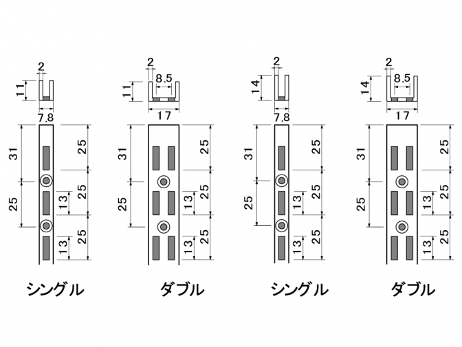 スーパースリットＮ 規格(M20(30X16) 入数(50) 【スーパースリットナット（ＳＳＮシリーズ】 材料、資材